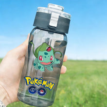 Lade das Bild in den Galerie-Viewer, 600ml Pokémon Glurak, Pummeluff, Schiggy Wasserflasche Trinkflasche für Sommer und Freizeit
