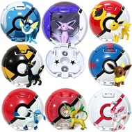 Evoli Entwicklungen mit Pokeball und Figur, Blitza, Nachtara etc.
