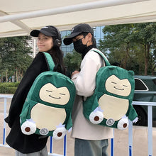Lade das Bild in den Galerie-Viewer, Niedlicher Snorlax Relaxo Rucksack
