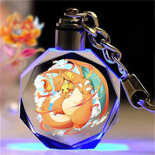 Lade das Bild in den Galerie-Viewer, Bunte Pokémon Pikachu Kristall Keychain Anhänger
