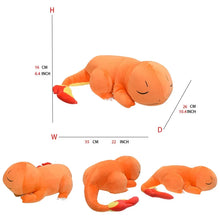 Lade das Bild in den Galerie-Viewer, Süßes Glumanda XXL Pokemon Stofftier in Schlafpose (ca. 45cm)
