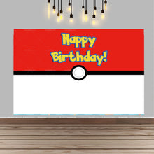 Lade das Bild in den Galerie-Viewer, Pikachu Kindergeburtstag Poster Hintergrund Banner für Geburtstag, Feier etc.
