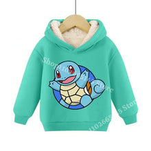 Lade das Bild in den Galerie-Viewer, Warme gefütterte Kinder Pullies Hoodies mit Pokemon Motiven
