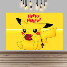 Lade das Bild in den Galerie-Viewer, Pikachu Kindergeburtstag Poster Hintergrund Banner für Geburtstag, Feier etc.
