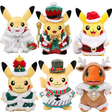Load the image into the gallery viewer, Pikachu cuddly toy in Christmas motifs