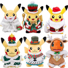 Cargue la imagen en el visor de la galería, peluche de Pikachu con motivos navideños.
