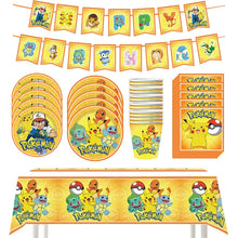 Lade das Bild in den Galerie-Viewer, Pokemon Kindergeburtstags Deko - Teller, Becher, Banner etc.
