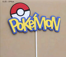 Load the image into the gallery viewer, Pokemon Pikachu birthday cake decoration with 13 pieces and figures