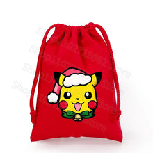 Lade das Bild in den Galerie-Viewer, Weihnachtliche Pokemon Pikachu Tassche mit Kordel für Nikolaus, Weihnachten Geschenke etc.
