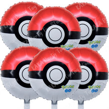 Lade das Bild in den Galerie-Viewer, 6 Stk. Luftballon im Pokeball Look - Für Party oder Pokemon Geburtstagsfeier
