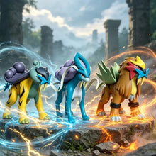 Lade das Bild in den Galerie-Viewer, Detailreiche Suicune, Entei oder Raikou Pokemon Figuren
