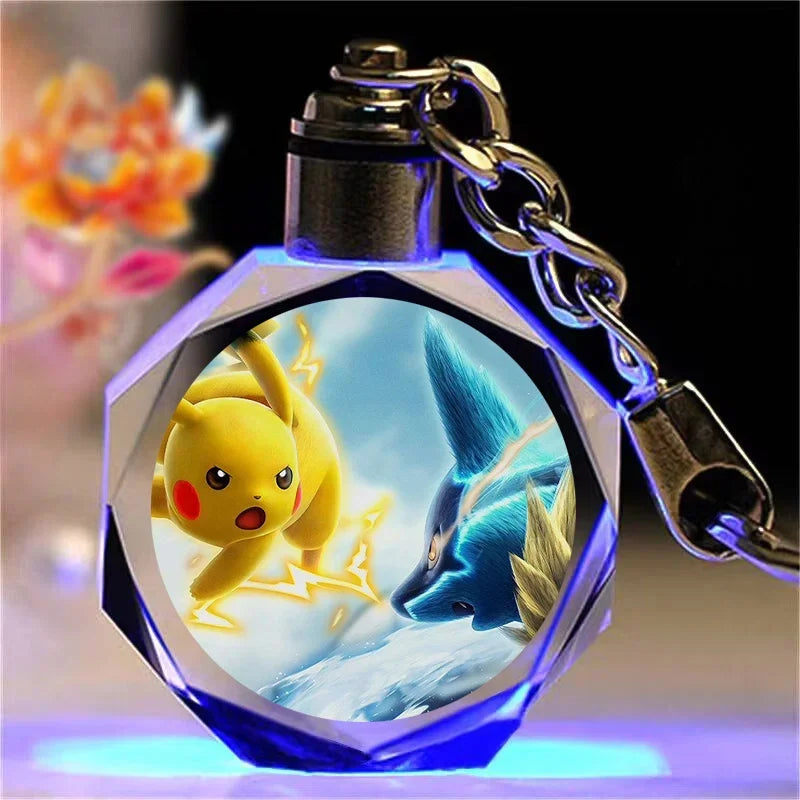 Buy colorful Pokémon Pikachu crystal keychain pendant