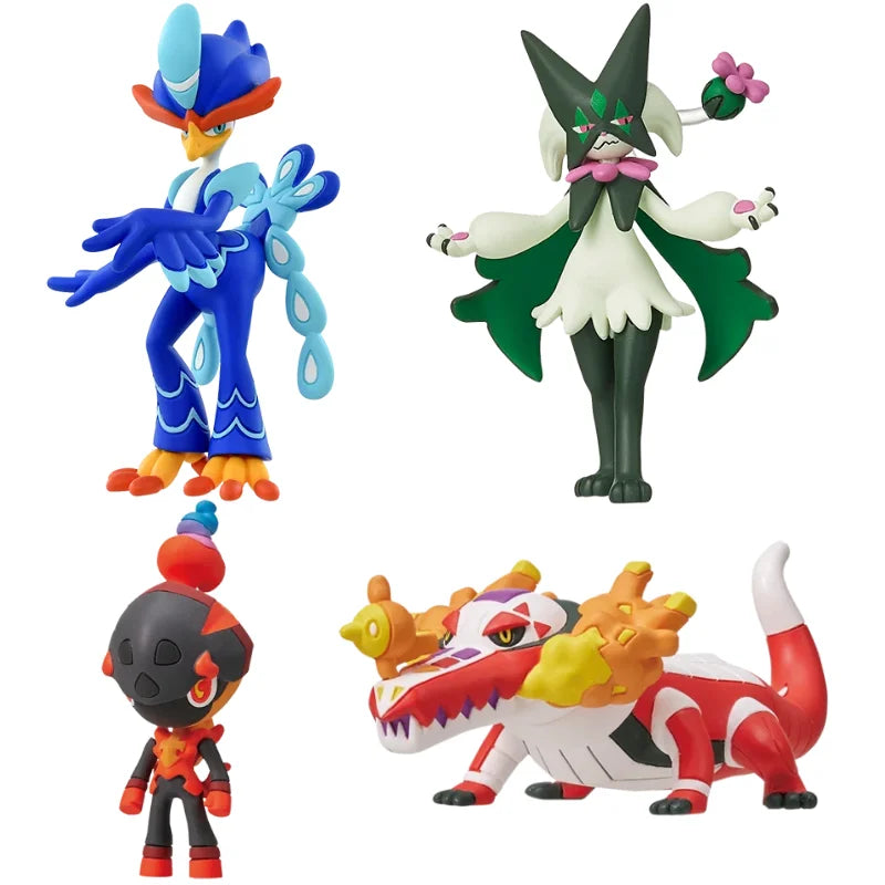 Pokemon Figuren Skeledirge, Meowscarada, Quaquaval, Charcadet - Paldea