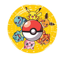 Load the image into the gallery viewer, Pokemon children's birthday decorations - plates, cups, banners, tablecloths, etc.