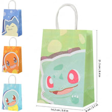 Lade das Bild in den Galerie-Viewer, Pokemon Party Taschen für Feier, Geburtstag etc. Schiggy, Glumanda, Bisasam und Relaxo Motiv
