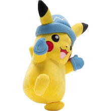 Lade das Bild in den Galerie-Viewer, Kuscheliger Pikachu mit Mütze und Handschuhen Plüschtier (ca. 20cm)
