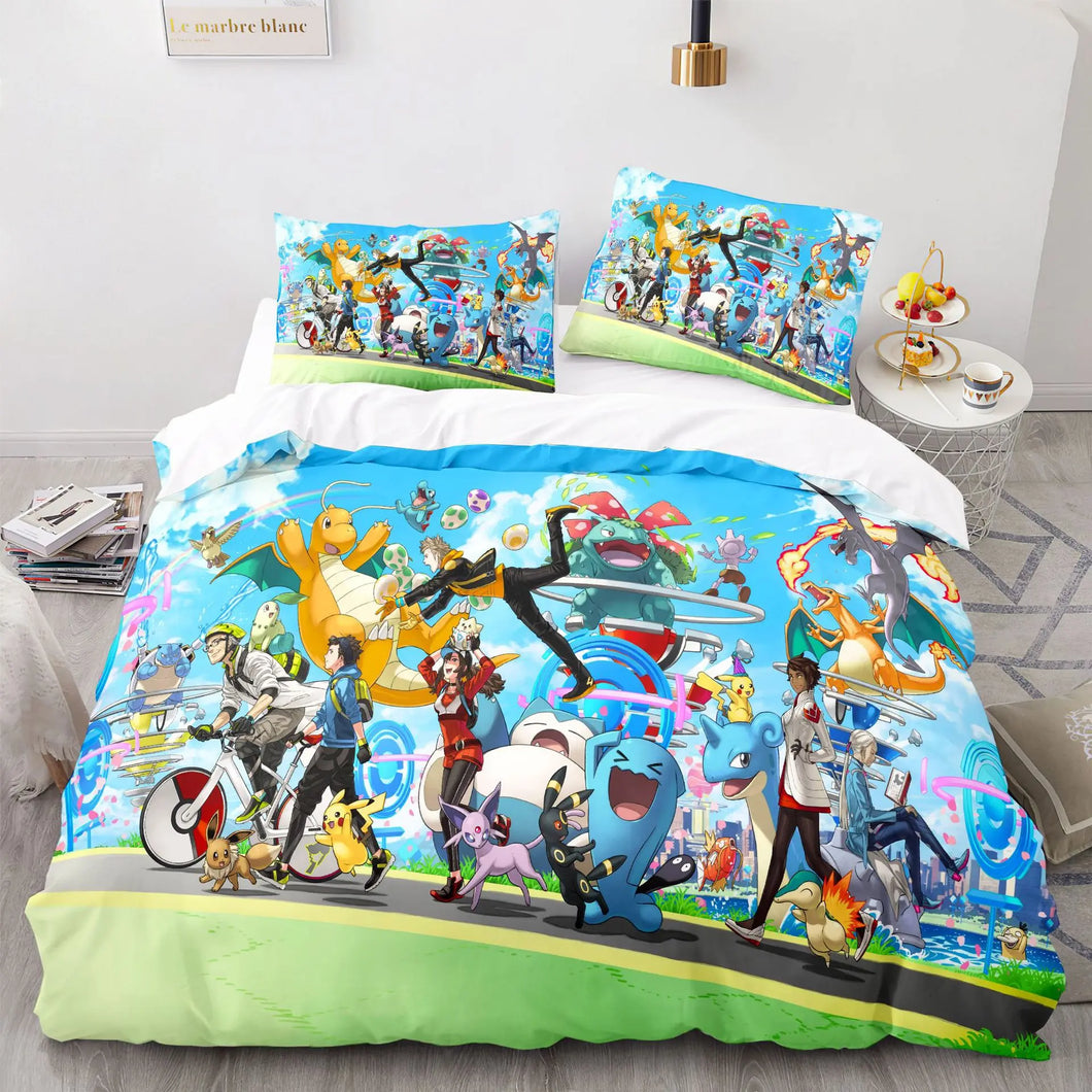 Pikachu Bettwäsche in buten Pokemon Motiven