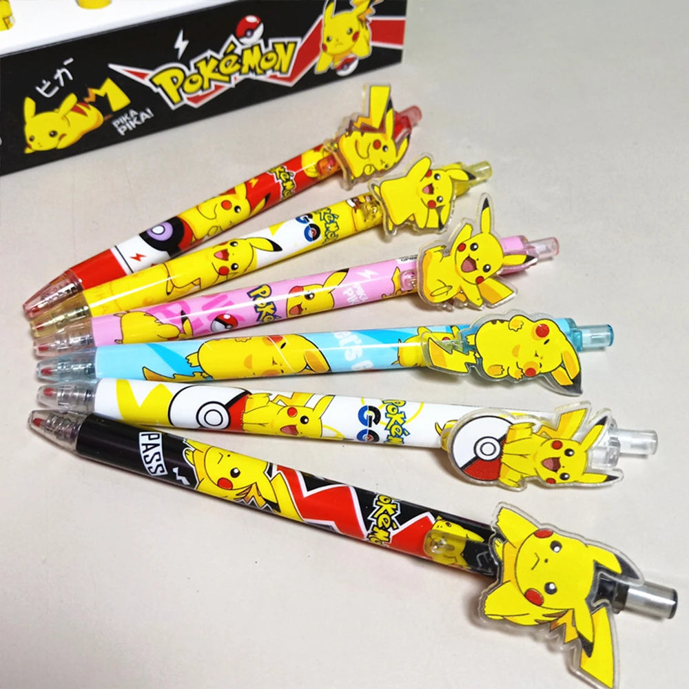 Pikachu Gel Stifte für Schule oder Freizeit - 6 oder 36 Stk.