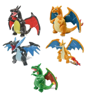 5 Stk. Gliurak Charizard Evolutionen Kuscheltiere Set