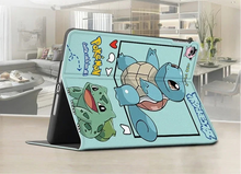 Load the image into the gallery viewer, Pokemon iPad Air Pro Smartcover with Pikachu, Bulbasaur, Squirtle, Jigglypuff motifs