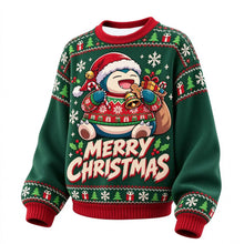 Lade das Bild in den Galerie-Viewer, Pokémon Weihnachts-Sweater – Weihnachtspullover mit Relaxo, Evoli, Gengar, Glurak und vielen weiteren Motiven
