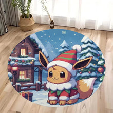 Lade das Bild in den Galerie-Viewer, Pokemon Teppich mit Weihnachts Motiven im Retro Pixel Look
