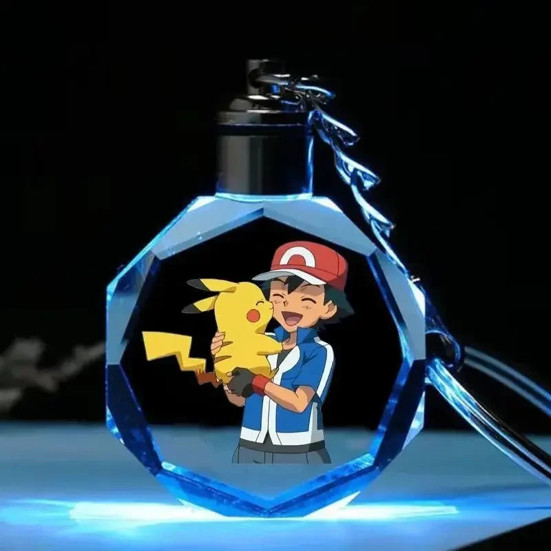Buy colorful Pokémon Pikachu crystal keychain pendant