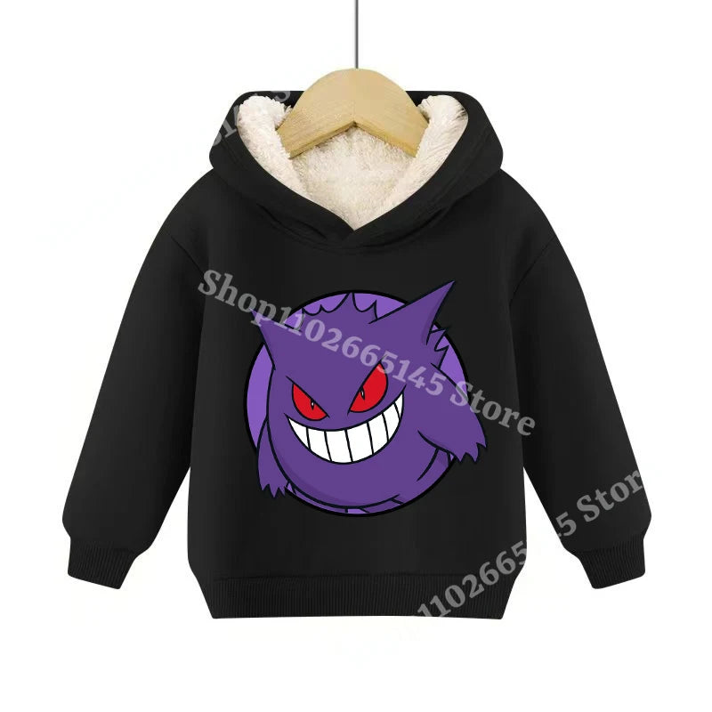 Warme gefütterte Kinder Pullies Hoodies mit Pokemon Motiven