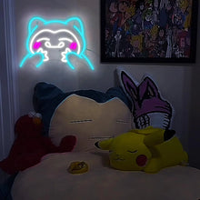 Lade das Bild in den Galerie-Viewer, Snorlax Relaxo LED Neon Wandlampe Pokemon Wand Deko
