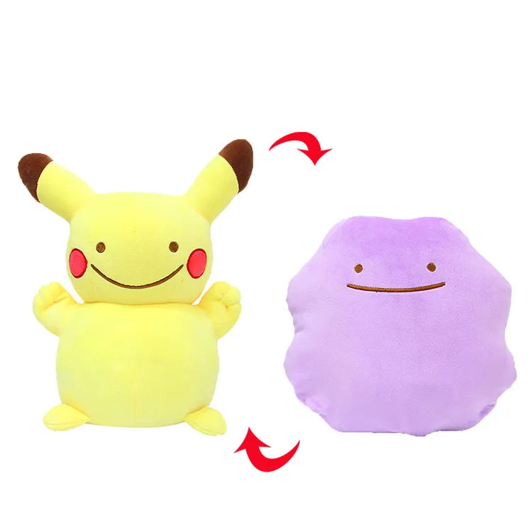 Wandel Ditto Plüsch Pokemon verwandelt sich in Relaxo, Pikachu, Schiggy etc.