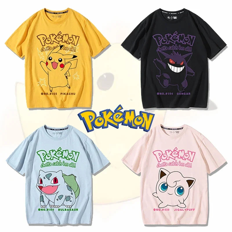 Pokemon Pikachu Sommer T-Shirts mit kurzen Armen