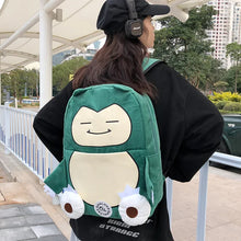 Lade das Bild in den Galerie-Viewer, Niedlicher Snorlax Relaxo Rucksack
