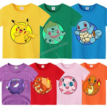 Lade das Bild in den Galerie-Viewer, Pokemon Pikachu Sommer T-Shirts für Kinder
