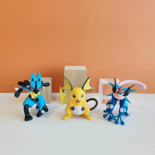 Chargez l'image dans la visionneuse de galerie, ensemble de 7 figurines Pokémon Pikachu Lucario Jolteon Espeon Psyduck
