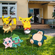 Lade das Bild in den Galerie-Viewer, 8 Stk. Pokemon Deko Schilder für Innen oder Außen Geburtstag, Feier
