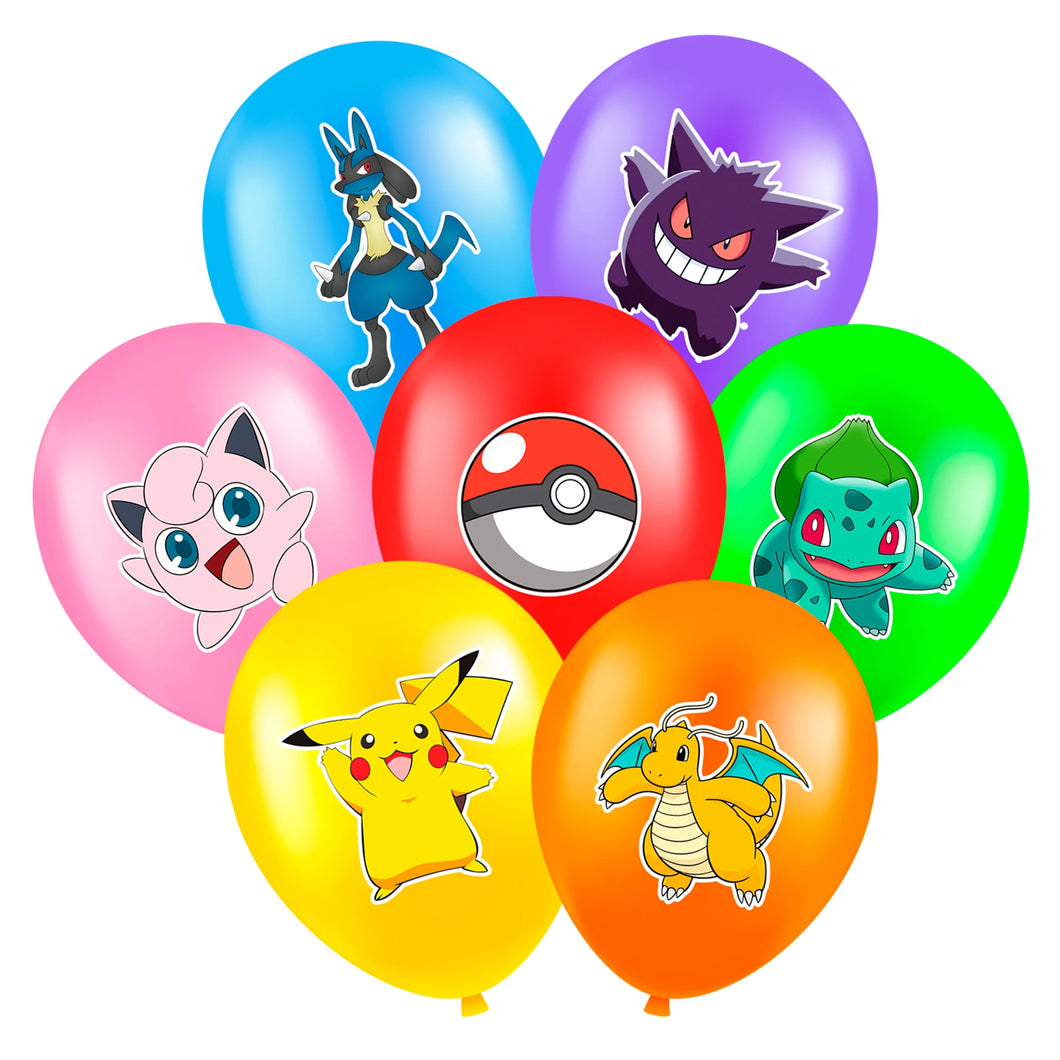 28 bunte Pokemon Luftballons für Geburtstag, Feier, Deko, Kindergeburtstag