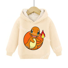 Lade das Bild in den Galerie-Viewer, Warme gefütterte Kinder Pullies Hoodies mit Pokemon Motiven
