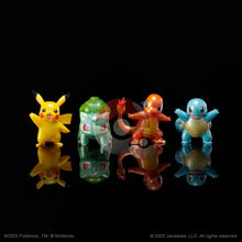 Lade das Bild in den Galerie-Viewer, Pokemon Starter Figuren Set mi Pikachu, Glumanda, Schiggy und Bisasam
