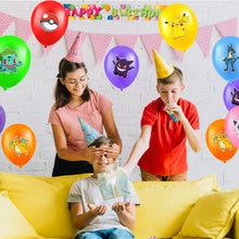 Lade das Bild in den Galerie-Viewer, 28 bunte Pokemon Luftballons für Geburtstag, Feier, Deko, Kindergeburtstag
