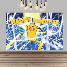 Lade das Bild in den Galerie-Viewer, Pikachu Kindergeburtstag Poster Hintergrund Banner für Geburtstag, Feier etc.
