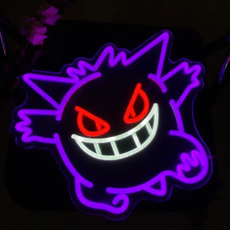 Gengar Neon Wandlicht Lampe (ca. 40x33cm)