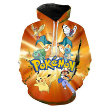 Lade das Bild in den Galerie-Viewer, Vollfarbige Bunte Pokemon Hoodies Pullover in vielen Motiven
