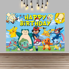 Lade das Bild in den Galerie-Viewer, Pikachu Kindergeburtstag Poster Hintergrund Banner für Geburtstag, Feier etc.
