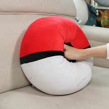 Lade das Bild in den Galerie-Viewer, Große Pokeball Plüsch Kissen (ca. 30cm)
