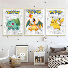 Lade das Bild in den Galerie-Viewer, Pokemon Canvas Poster im Comic Look in vielen Motiven
