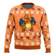 Suéter Glurak Charizard con aspecto navideño