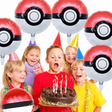 Lade das Bild in den Galerie-Viewer, 6 Stk. Luftballon im Pokeball Look - Für Party oder Pokemon Geburtstagsfeier
