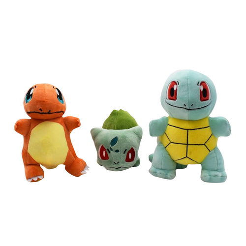 Pokemon Plüsch Set (3 Stofftiere - Bulbasaur, Squirtle, Charmander) kaufen