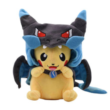 Cargue la imagen en el visor de la galería para comprar el juguete de peluche Kawaii Pikachu Cosplay Charizard / Charizard Pokemon