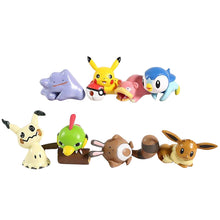 Carga la imagen en el visor de la galería, compra Mimikyu Eevee Ditto Slowbro Sentret Piplup Natu Set de 8 figuras de Pokémon